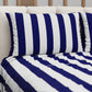 Copriletto Estivo, Coperta Leggera, con Federe Le Righe Bianco/Blu Notte