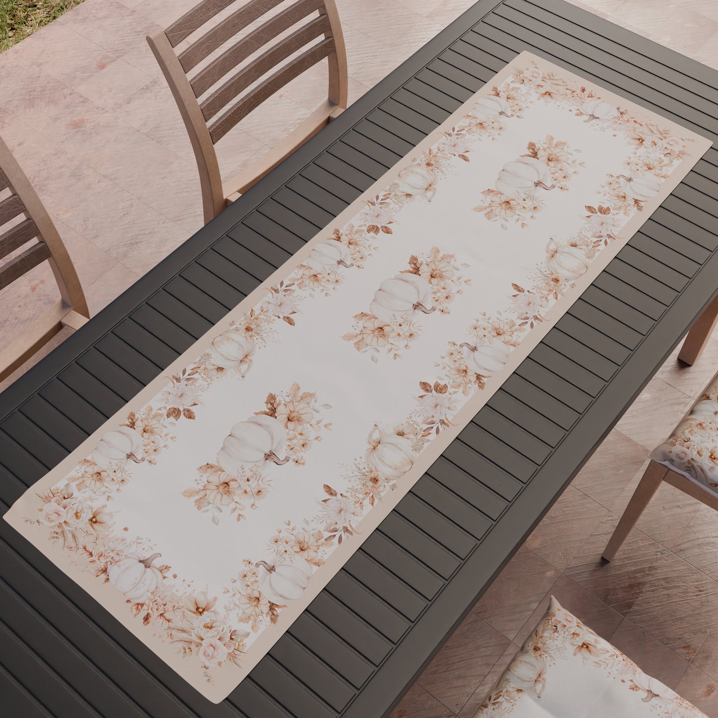 Chemin de table, Nappe chemin de table, Chemin de table cuisine Autumn Flowers