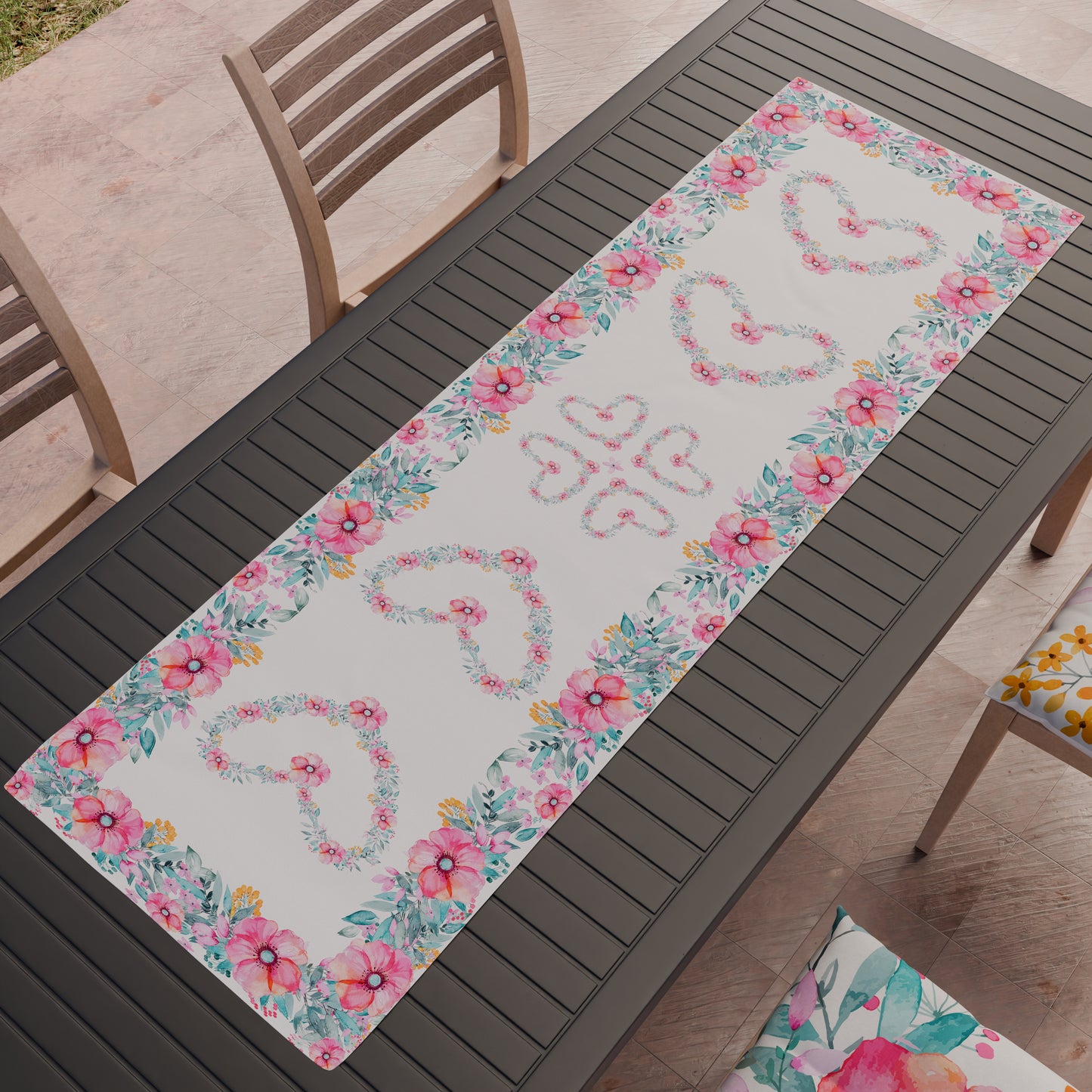 Table Runner, Tablecloth Runner, Floral Kitchen Runner-01