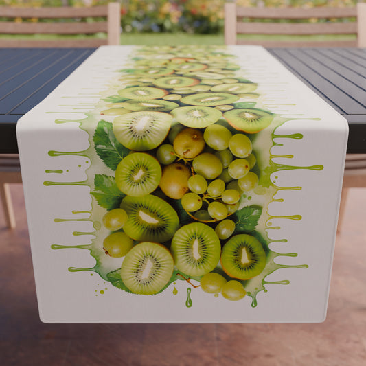 Promo Cucina Fruit Kiwi e Uva Tovaglia in Stampa Digitale + Tovaglia Trasparente + Runner in Omaggio.