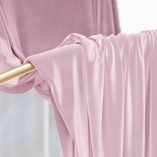 Tenda a Pannello in Velluto per Interni con Anelli, 140x280 cm, Rosa
