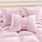 Coussin décoratif Noeud en velours 40x50 cm, coussin de canapé rose