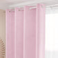 Rideau à Panneau en Velours pour Intérieur avec Anneaux, 140x280 cm, Rose