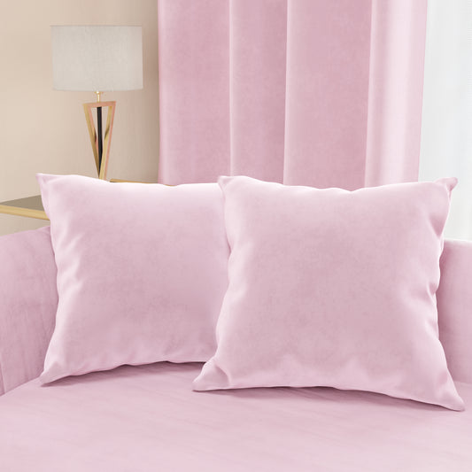 Cuscini Arredo in Velluto 2pz, Cuscini divano Rosa