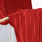 Rideau à Panneau en Velours pour Intérieur avec Anneaux, 140x280 cm, Rouge