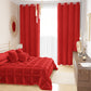 Rideau à Panneau en Velours pour Intérieur avec Anneaux, 140x280 cm, Rouge