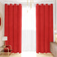 Rideau à Panneau en Velours pour Intérieur avec Anneaux, 140x280 cm, Rouge