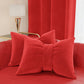 Coussin décoratif Noeud en velours 40x50 cm, coussin de canapé rouge