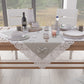 Elegant Shabby Chic Kitchen Centerpiece with Lace and Light Gray Bows 