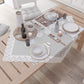 Elegant Shabby Chic Kitchen Centerpiece with Lace and Light Gray Bows 