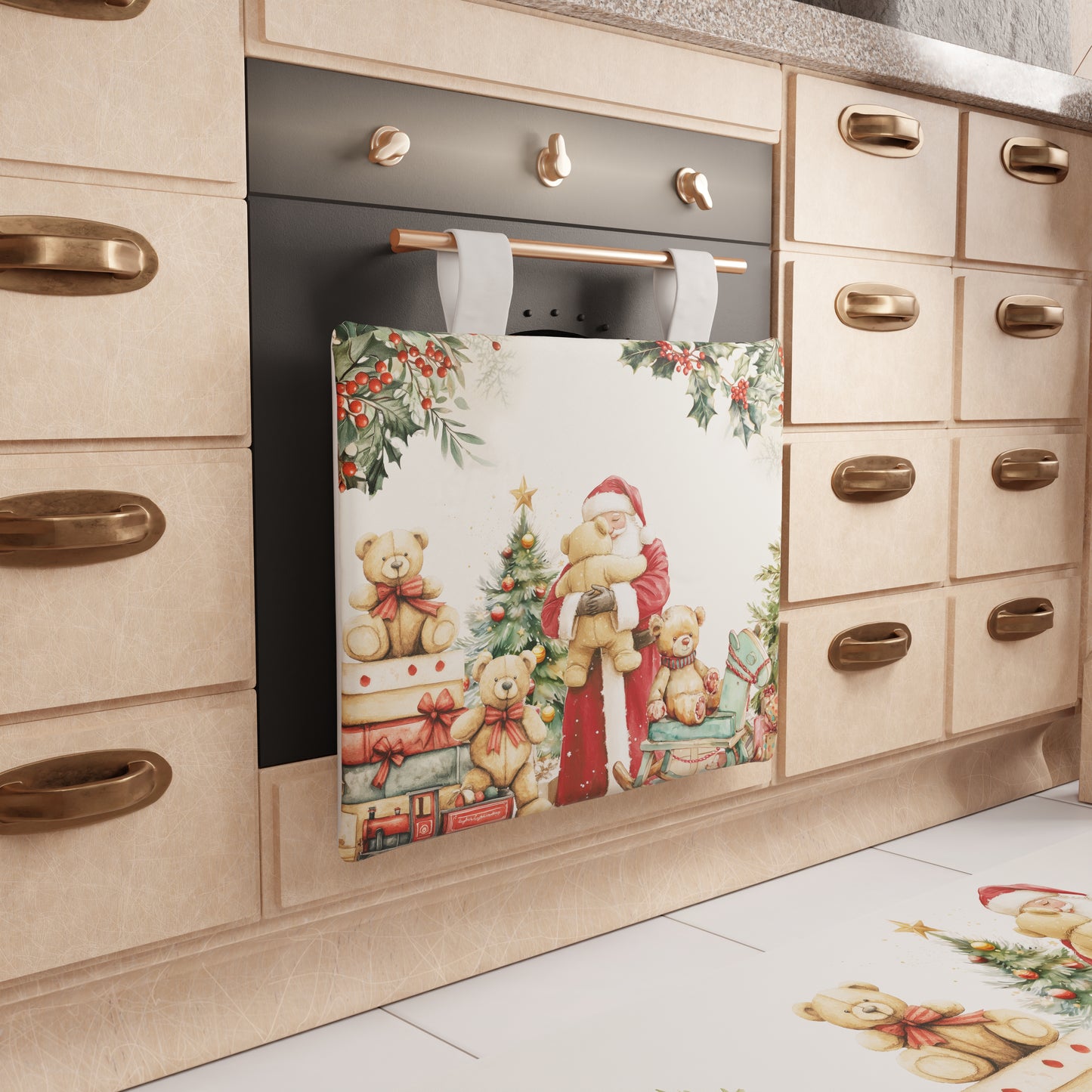 Copriforno Natalizio per Cucina in Stampa Digitale Sweet Santa