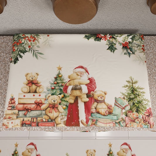 Housse de Plaque de Cuisson de Noël pour Cuisine en Impression Digitale Sweet Santa