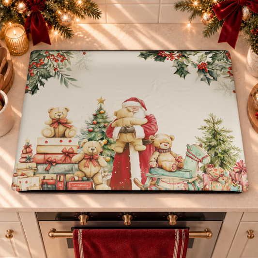 Housse de Plaque de Cuisson de Noël pour Cuisine en Impression Digitale Sweet Santa