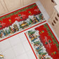 Tapis de Cuisine de Noël Antidérapant Passatoia de Noël Cuisine lavable Santa Village