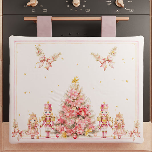 Housse de Four de Noël pour Cuisine en Impression Numérique Casse-Noisette Rose