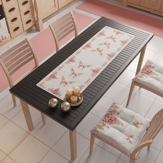 Chemins de Table de Noël, Chemin de Table de Noël, Nappe Chemin de Table de Noël, Chemin de Table Cuisine Casse-Noisette Rose