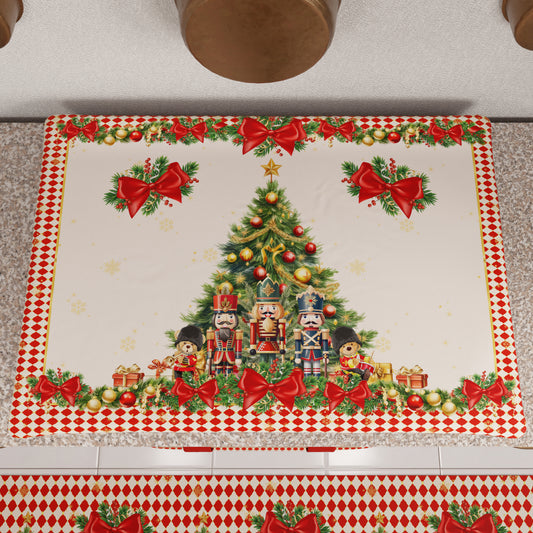 Housse de Plaque de Cuisson de Noël pour Cuisine en Impression Numérique Casse-Noisette Rouge