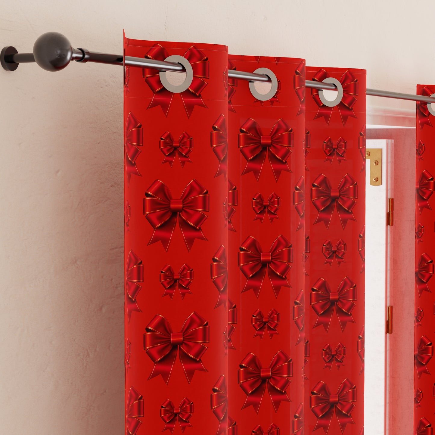 Rideau d'intérieur à panneaux avec anneaux Noeud Rouge