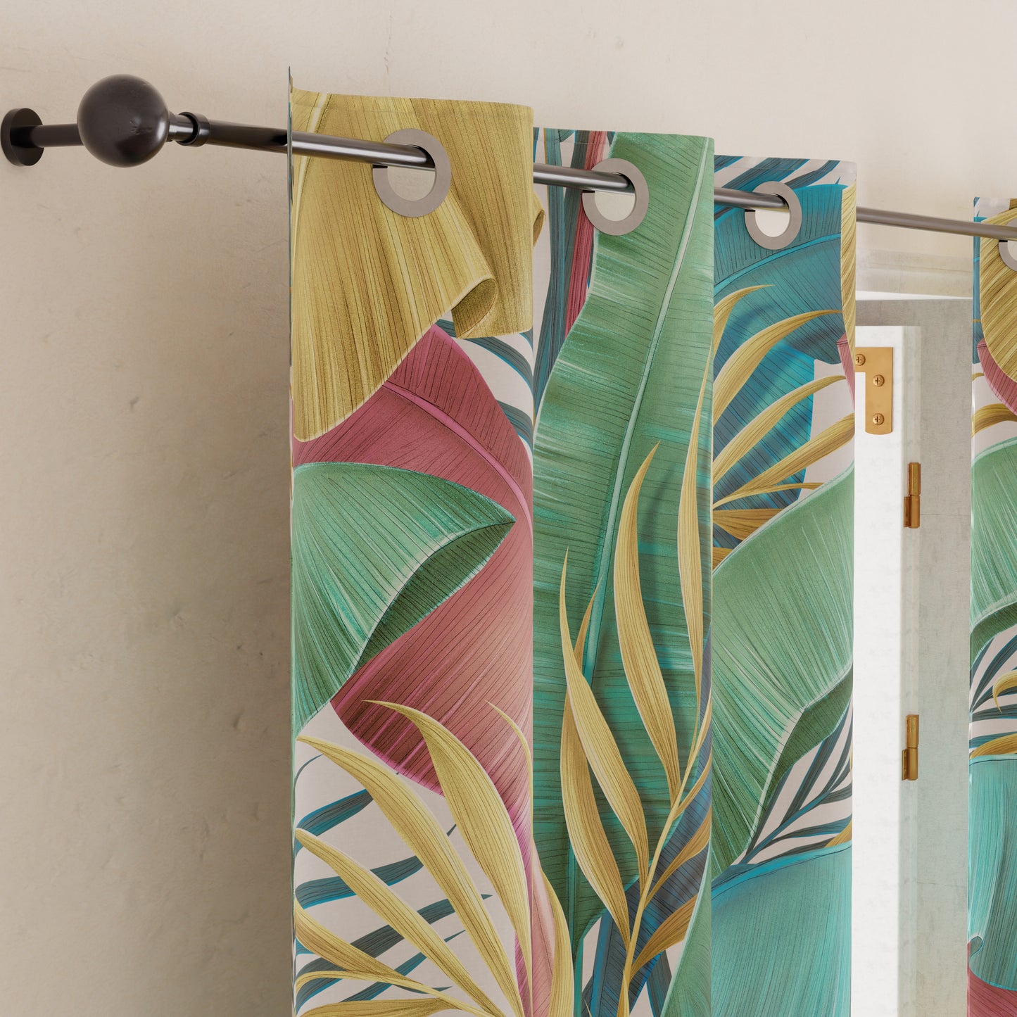 Tenda Arredo da Interno a Pannelli con Anelli Tropical Multicolor