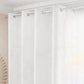 Tenda a Pannello in Velluto per Interni con Anelli, 140x280 cm, Bianco