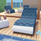Telo Mare Microfibra, Asciugamano Mare, Telo per Lettino, Righe Blu