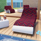 Microfibre Beach Towel, Beach Towel, Sunbed Towel, Bordeaux Stripes