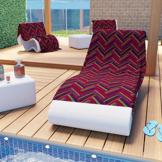 Microfibre Beach Towel, Beach Towel, Sunbed Towel, Bordeaux Stripes