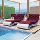 Microfibre Beach Towel, Beach Towel, Sunbed Towel, Bordeaux Stripes