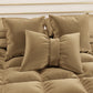 Coussins décoratifs en velours 2pcs, coussins de canapé Taupe