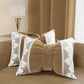 Cuscino Arredo Fiocco in Velluto e Balza con Pizzo Rebrodè 40x50 cm, Cuscino divano Tortora By Sissy