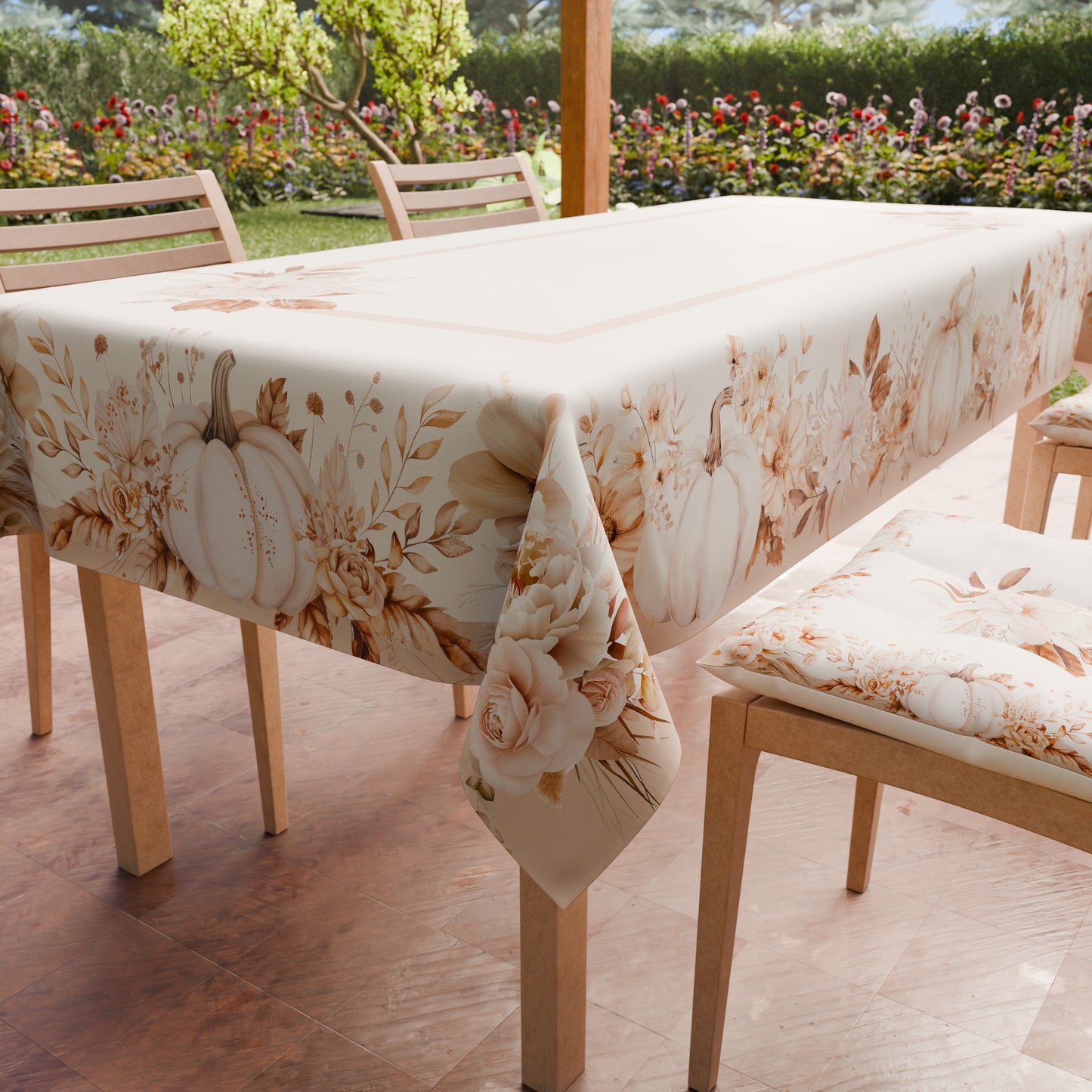 Promo Cucina Autumn Flowers Tovaglia in Stampa Digitale + Tovaglia Trasparente + Runner in Omaggio.