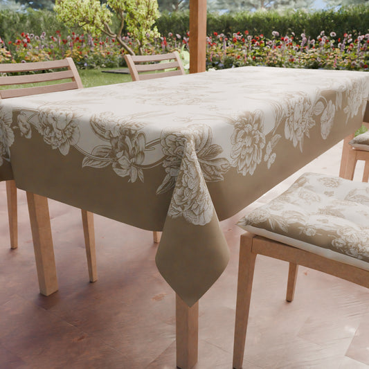 Promo Cucina Peonie Fango Tovaglia in Stampa Digitale + Tovaglia Trasparente + Runner in Omaggio