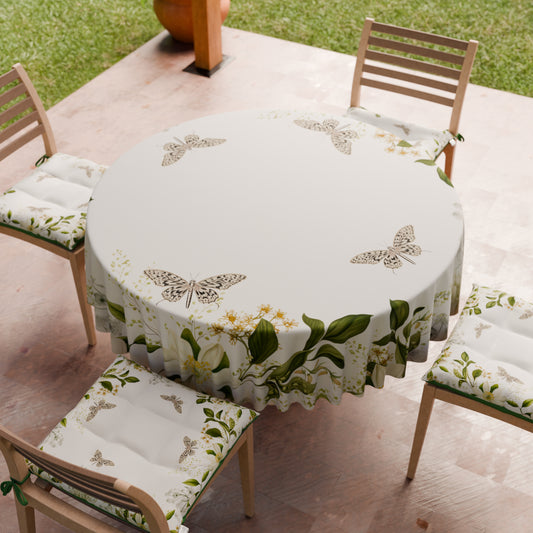Tovaglia Rotonda Antimacchia Elegante - Ideale per cucina e sala da pranzo - Floral