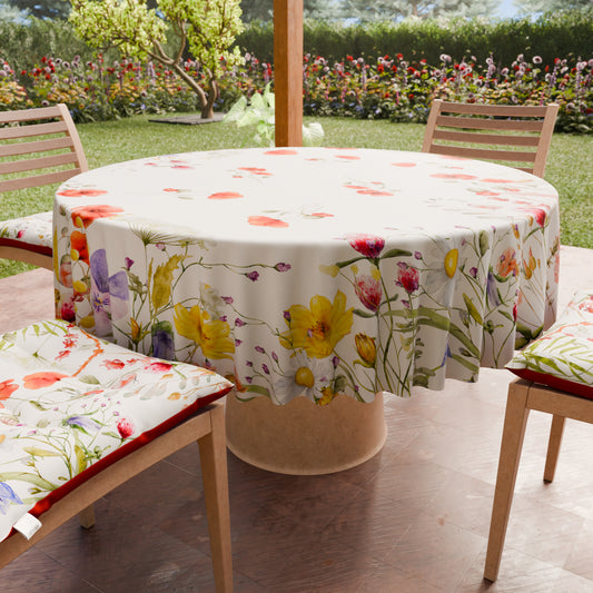 Tovaglia Rotonda Antimacchia Elegante - Ideale per cucina e sala da pranzo - Floreale 10