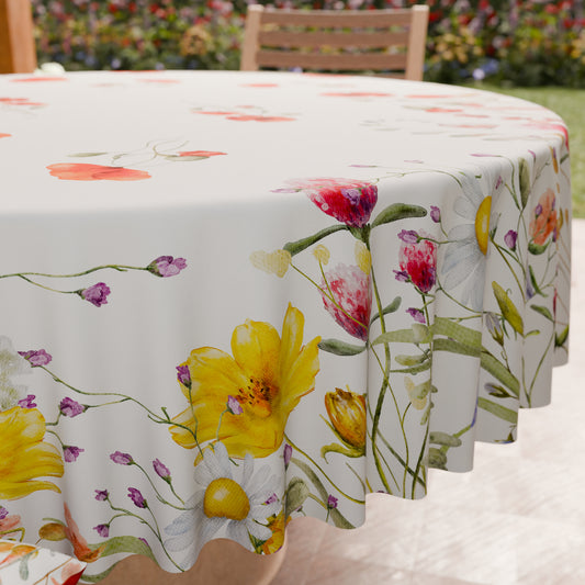 Tovaglia Rotonda Antimacchia Elegante - Ideale per cucina e sala da pranzo - Floreale 10