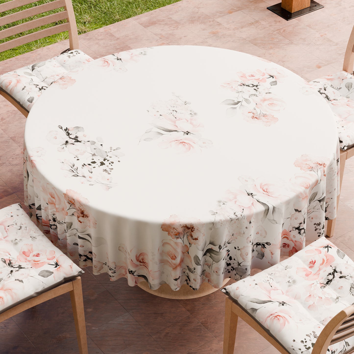 Tovaglia Rotonda Antimacchia Elegante - Ideale per cucina e sala da pranzo - Floreale 17
