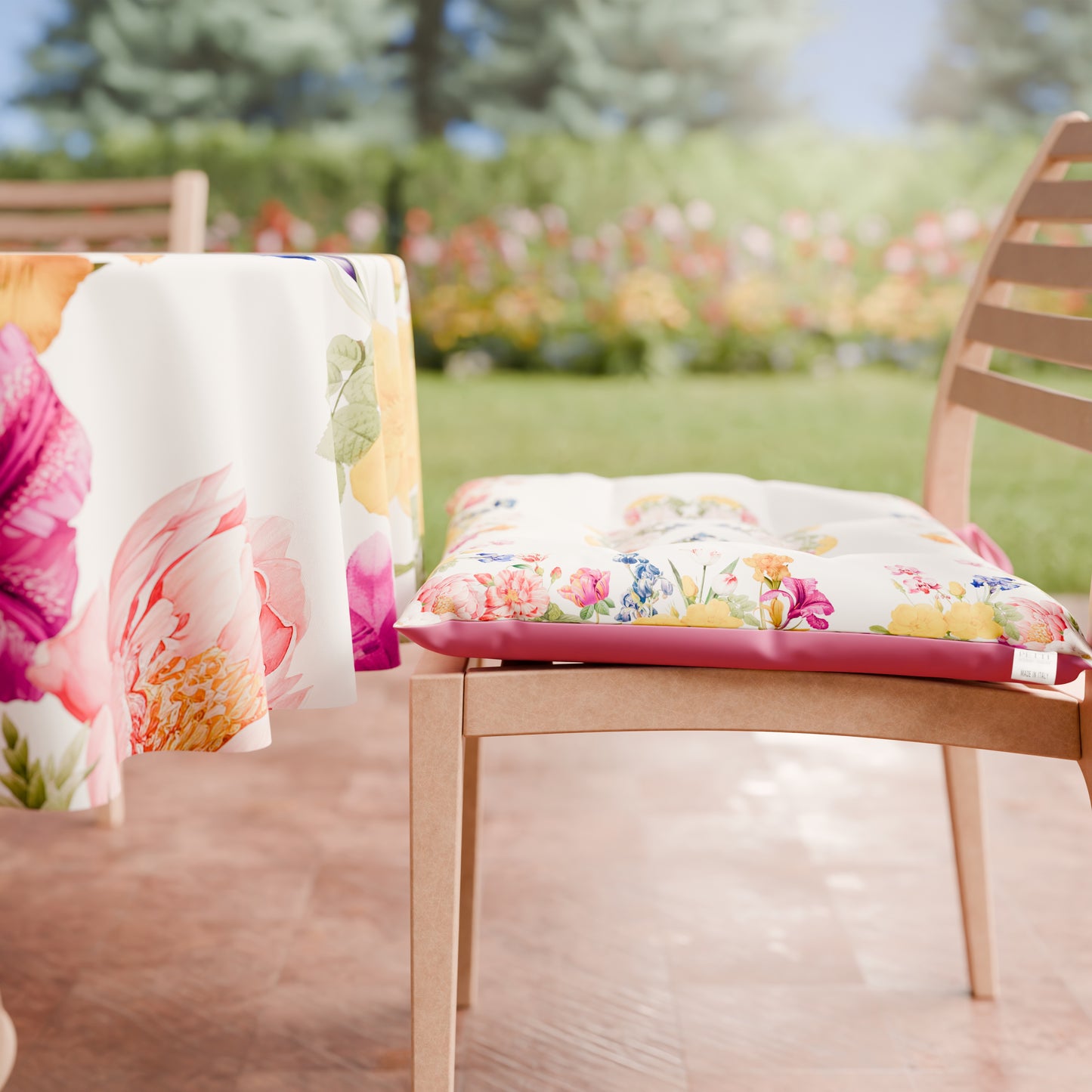 Nappe ronde élégante anti-taches - Idéale pour cuisine et salle à manger - Florale 30