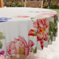 Nappe ronde élégante anti-taches - Idéale pour cuisine et salle à manger - Florale 30