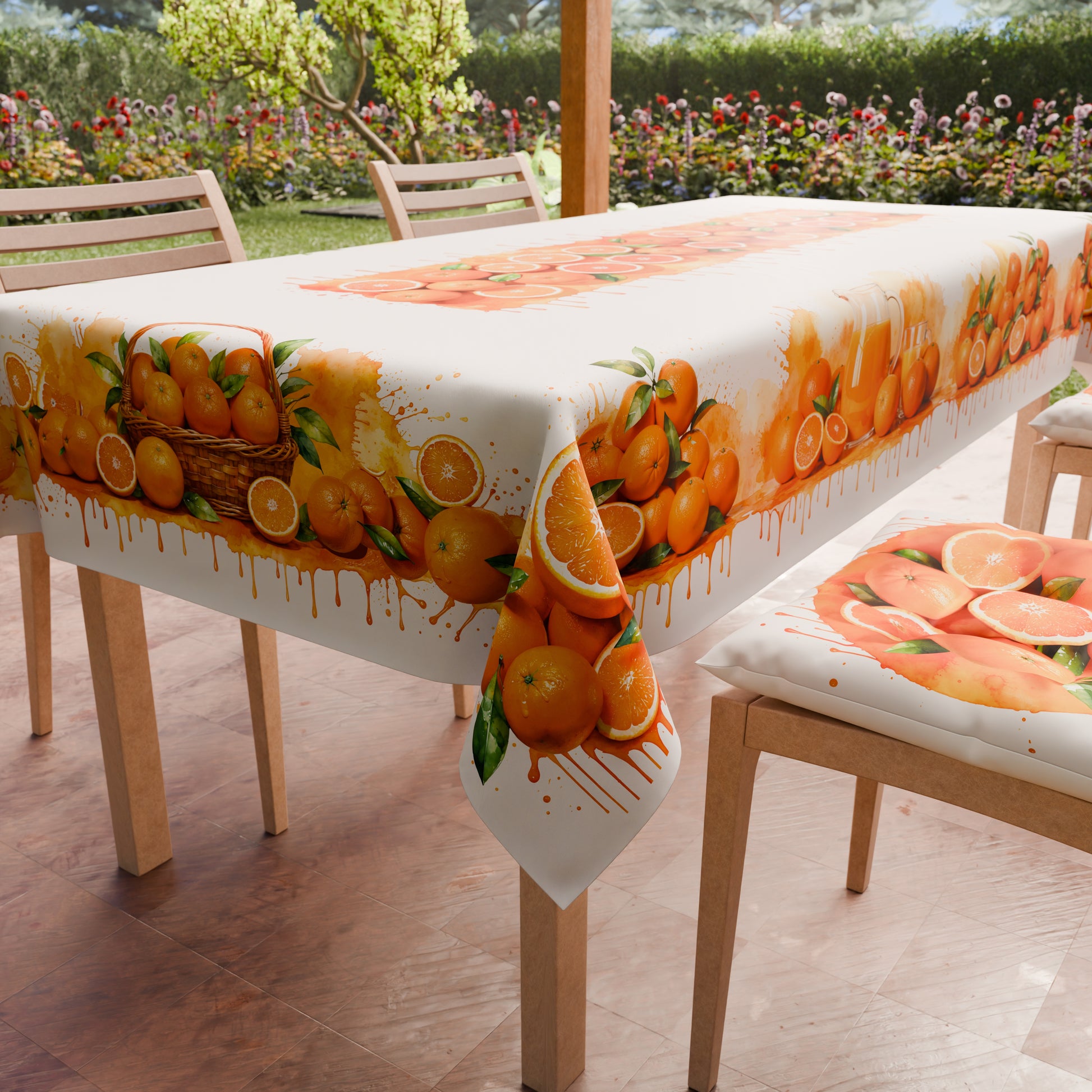 Promo Cucina Fruit Arancia Tovaglia in Stampa Digitale + Tovaglia Trasparente + Runner in Omaggio.
