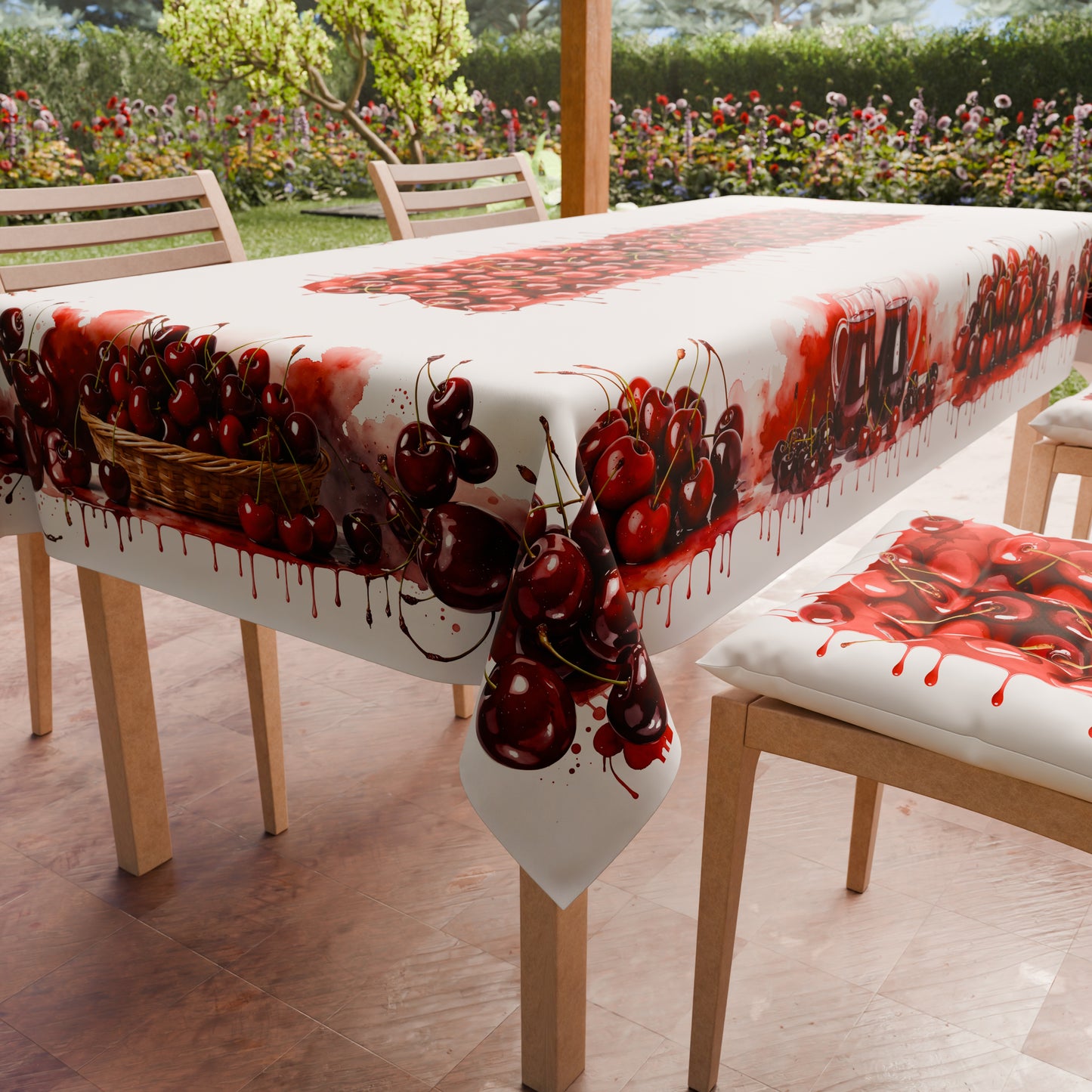 Promo Cucina Fruit Ciliegia Tovaglia in Stampa Digitale + Tovaglia Trasparente + Runner in Omaggio.