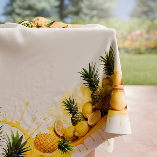 Tovaglia da tavola Antimacchia, Copritavolo da Cucina Fruit - Limone e Ananas