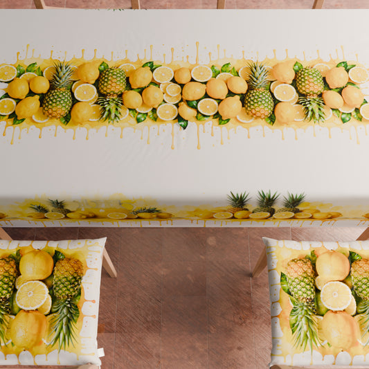 Cuscini per Sedie Coprisedia 6 Pezzi Fruit - Limone e Ananas