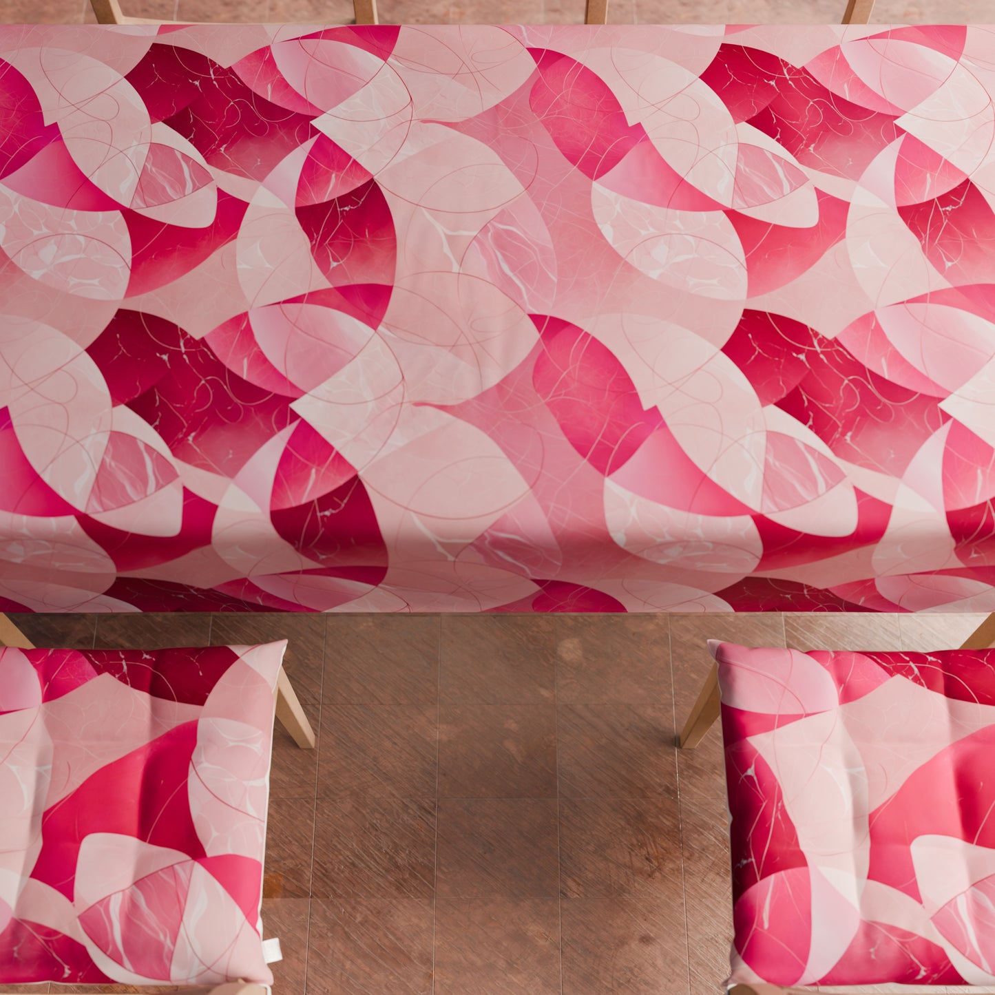 Cuscini per Sedie Coprisedia 6 Pezzi Geo Cerchio Fucsia