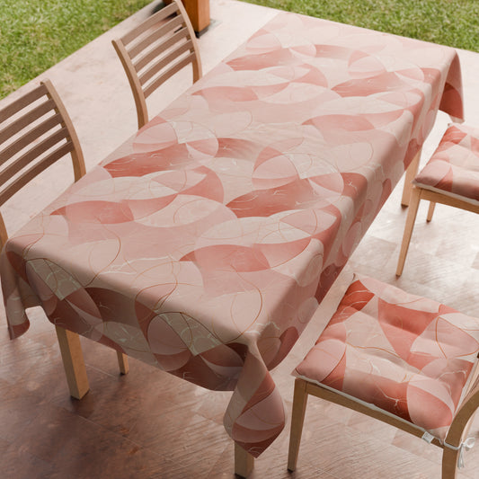Tovaglia da tavola Antimacchia, Copritavolo da Cucina Geo - Cerchio Rosa
