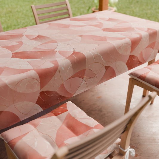 Cuscini per Sedie Coprisedia 6 Pezzi Geo Cerchio Rosa