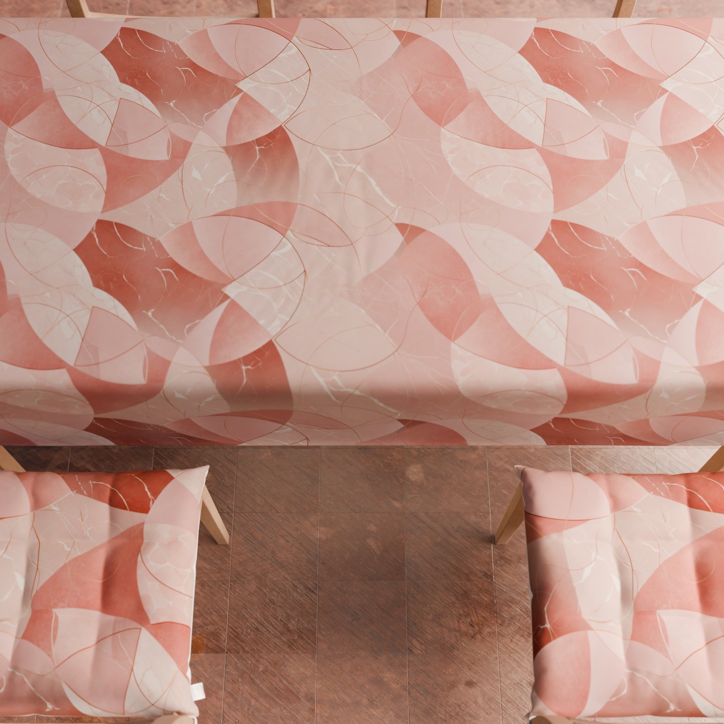 Cuscini per Sedie Coprisedia 6 Pezzi Geo Cerchio Rosa