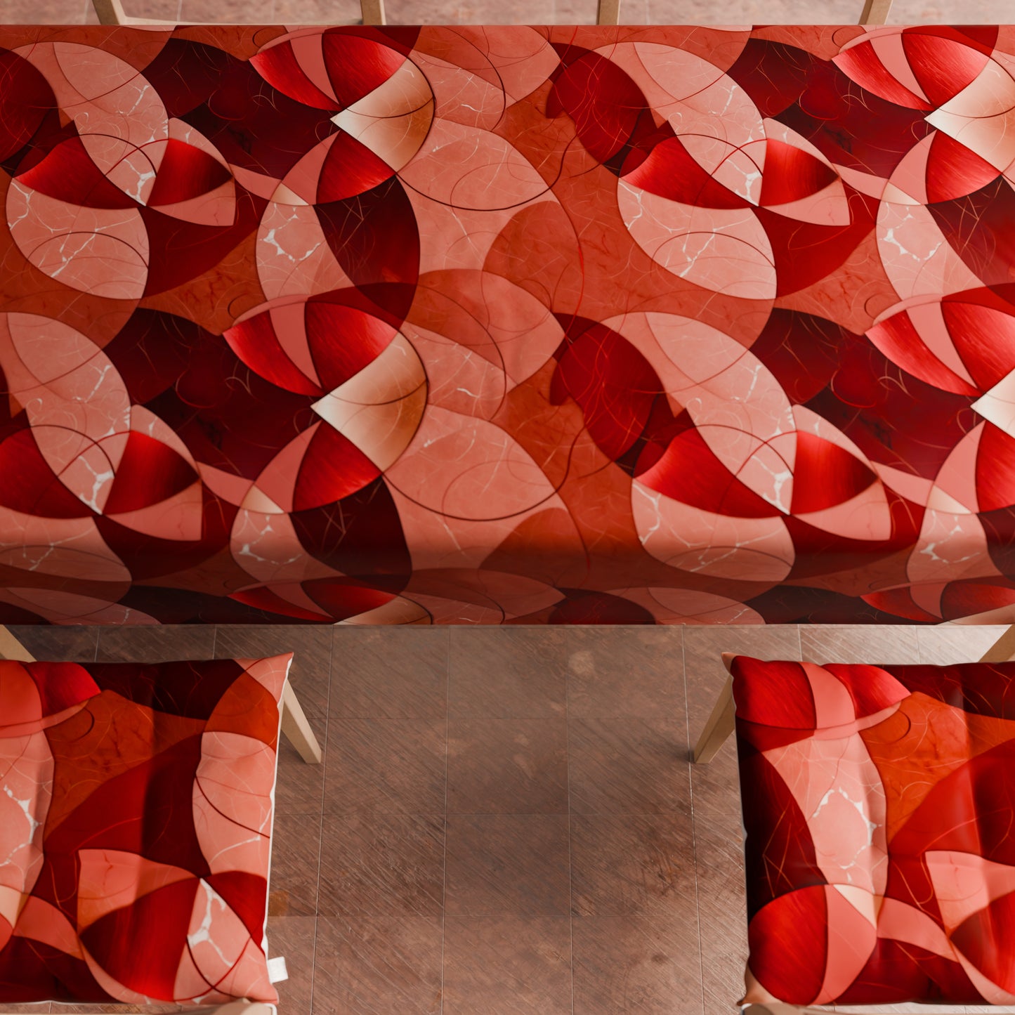 Coussins pour chaises housses de chaise 6 pièces Geo - Cercle Rouge