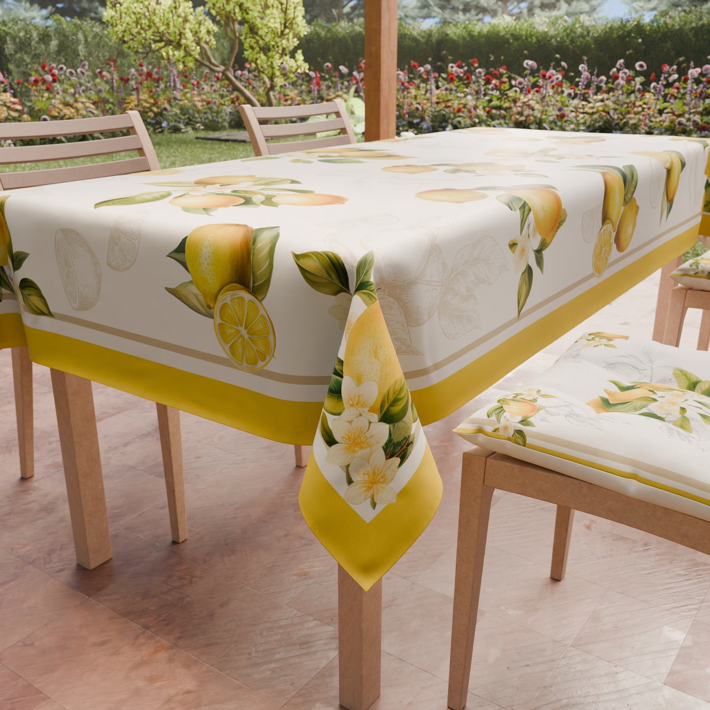 Tovaglia da tavola Antimacchia, Copritavolo da Cucina Lemon 02