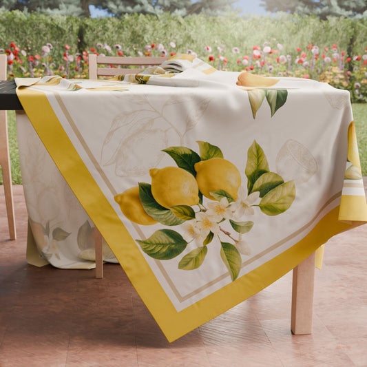Tovaglia da tavola Antimacchia, Copritavolo da Cucina Lemon 02