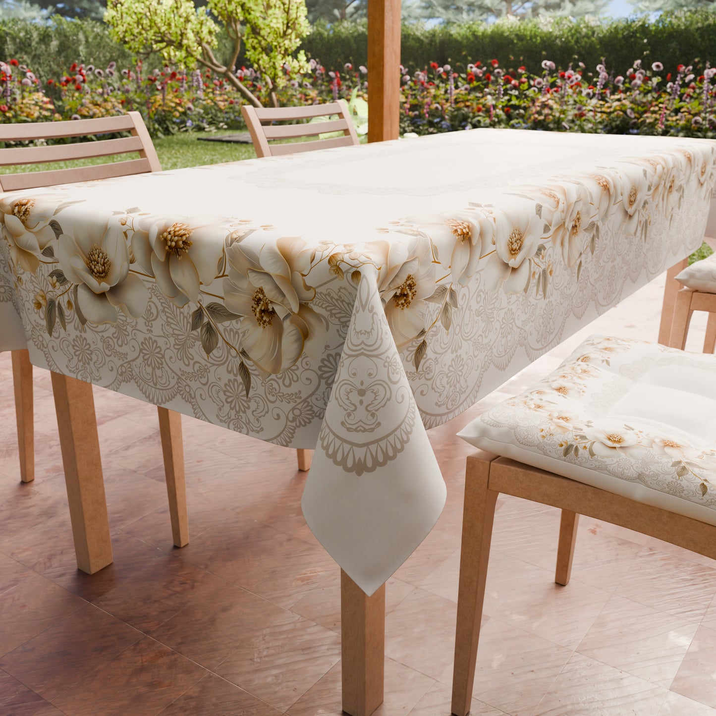 Tovaglia da tavola Antimacchia, Copritavolo da Cucina Magnolia